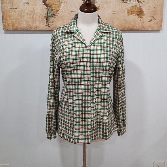 Vtg 70s Christmas plaid shirt - Graff brand - Picture 10 of 10